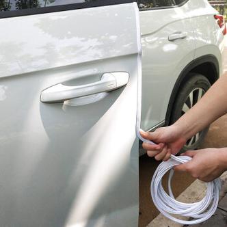 佐佑眾工車門防撞條汽車防擦條免粘貼開門防刮蹭裝飾白色15m白色10米